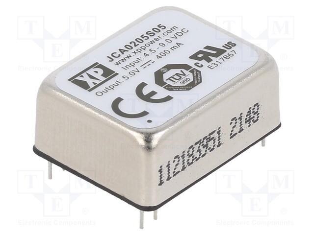 Converter: DC/DC; 2W; Uin: 4.5÷9V; 5VDC; Mounting: THT; Series: JCA