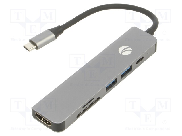 Adapter; USB 3.0; nickel plated; black; 5Gbps; aluminium; PVC