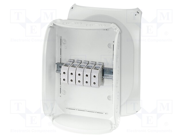 Enclosure: junction box; X: 255mm; Y: 355mm; Z: 122mm; IP66; grey