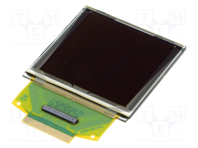 Display: OLED; graphical; 1.5"; 128x128; Dim: 33.8x34.02mm; PIN: 30