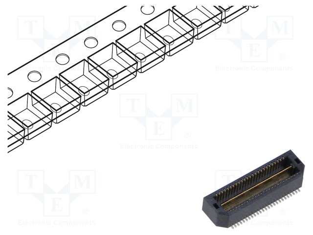 Connector: PCB to PCB; male; PIN: 50; 0.635mm; QTS; gold-plated; SMT