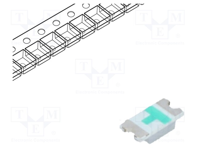 LED; SMD; 1206; red; 80÷100mcd; 3.2x1.6x0.8mm; 140°; 1.8÷2.6V; 20mA