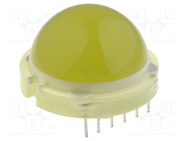 LED; 20mm; yellow; 2.5÷8.3mcd; 120°; No.of term: 12; 20mA; 2.1÷2.5V