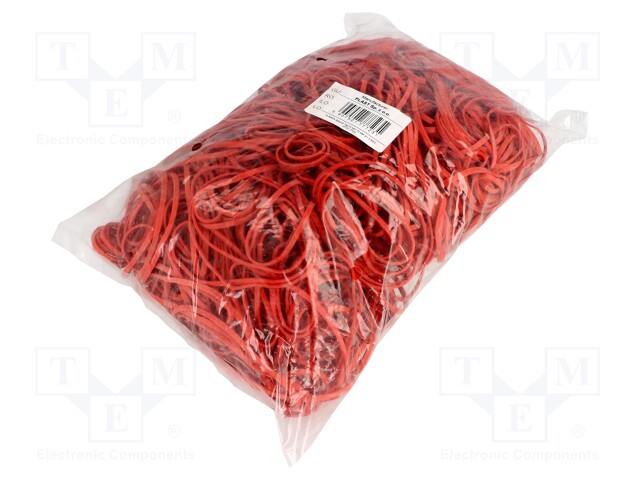 Rubber bands; Width: 3mm; Thick: 1.5mm; rubber; Colour: red; Ø: 70mm