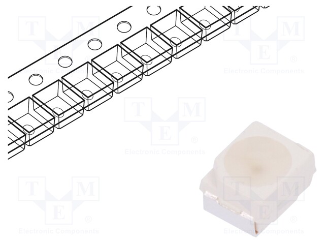 LED; SMD; 3528,PLCC2; green; 355÷1120mcd; 3.5x2.8x1.9mm; 120°; 20mA