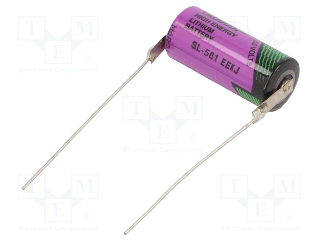 Battery: lithium (LTC); 3.6V; 2/3AA,2/3R6; axial; Ø14.7x33.5mm