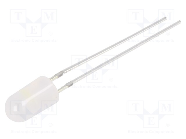 LED; 4.8mm; white cold; 2180÷3000mcd; 60°; Front: convex; 3/3.5/5V