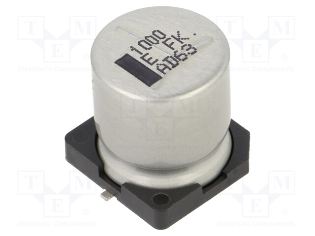 Capacitor: electrolytic; low impedance; SMD; 1000uF; 25VDC; ±20%