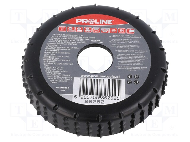 Grinding wheel; 90mm; flat,with rasp