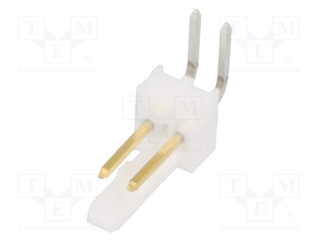 Socket; wire-board; male; KK 254; 2.54mm; PIN: 2; THT; 4A; Layout: 1x2