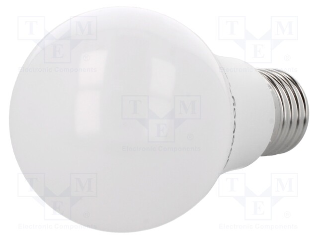 LED lamp; warm white; E27; 230VAC; 470lm; 5.5W; 200°; 2700K