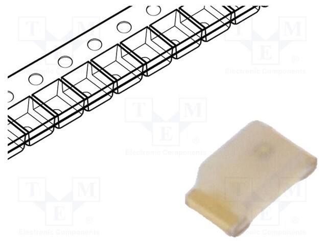 LED; SMD; 0603; yellow; 22÷40mcd; 1.6x0.8x0.55mm; 2V; 20mA; 62mW