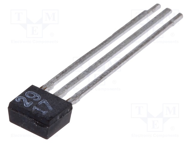 Transistor: N-JFET; unipolar; 20V; 10mA; 100mW; TO92S; Igt: 10mA