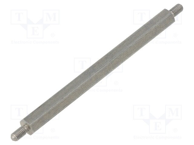 Screwed spacer sleeve; 65mm; Ext.thread: M3; hexagonal