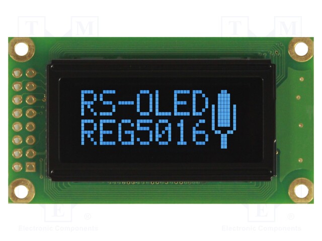 Display: OLED; graphical; 50x16; blue; 5VDC