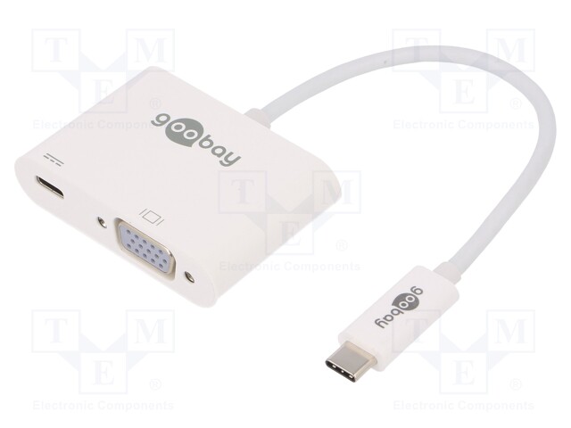 Adapter; USB 3.0; 0.15m; Colour: white; 60W