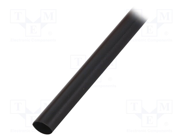 Heat shrink sleeve; thin walled,glued; 4: 1; 8mm; L: 1m; black