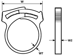 Fixing clamp; ØBundle : 18.1÷19.9mm; W: 6mm; POM; natural; -40÷85°C