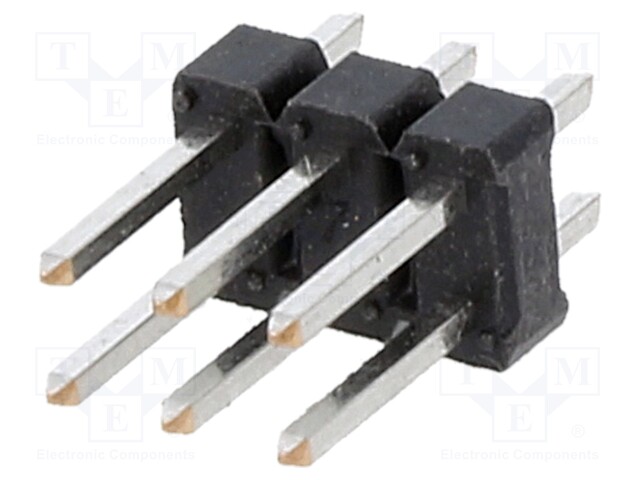 Connector: pin strips; pin header; PIN: 6; male; BERGSTIK II; FCI