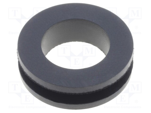 Grommet; Ømount.hole: 17.5mm; Øhole: 14mm; rubber; black