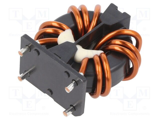 Inductor: wire with current compensation; THT; 400uH; 1.19mΩ