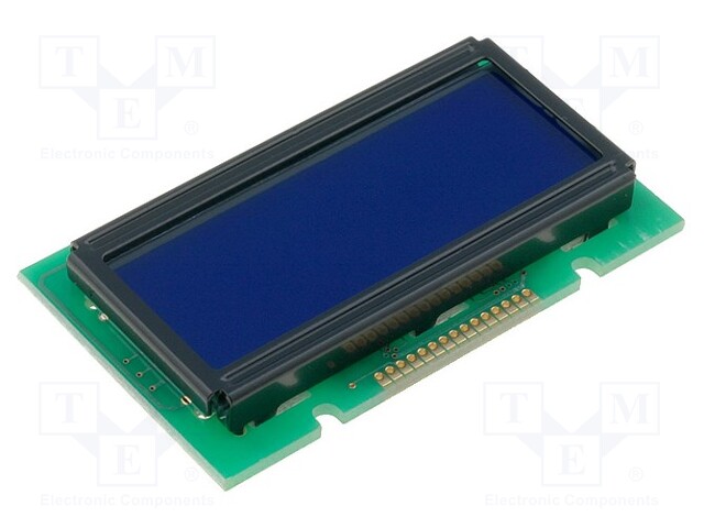 Display: LCD; alphanumeric; STN Negative; 12x2; blue; LED; PIN: 15