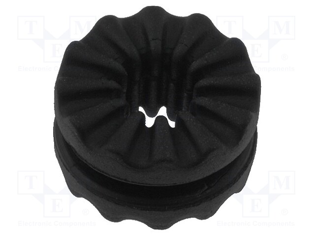 Grommet; Panel thick: max.9.53mm; Mat: rubber; black; Øout: 14.4mm