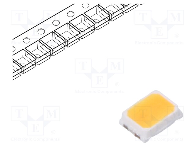 LED; SMD; PLCC2,2216; white warm; 6÷10lm; 2830-3040K; 90; 120°; 20mA