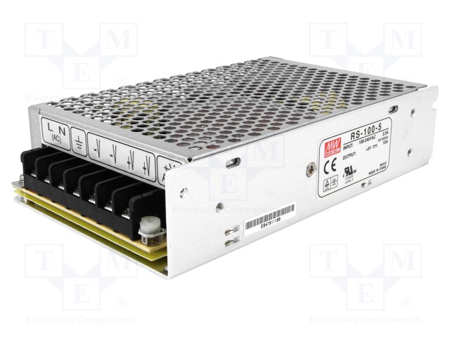 Power supply: switched-mode; modular; 80W; 5VDC; 97x159x38mm; 16A