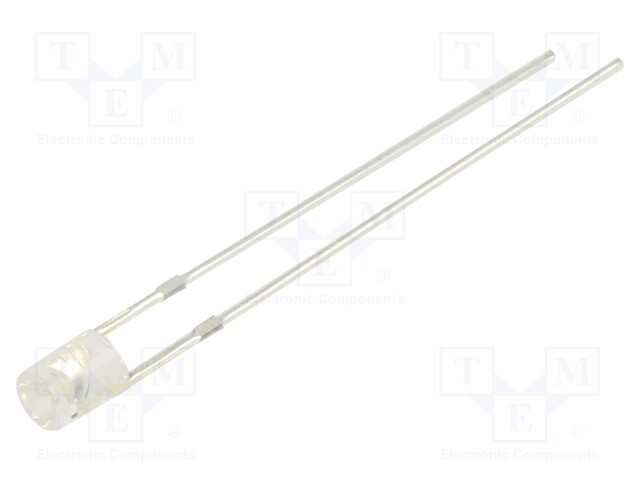 LED; 3mm; green; 500÷750mcd; 140°; Front: recessed; 12V; -30÷85°C