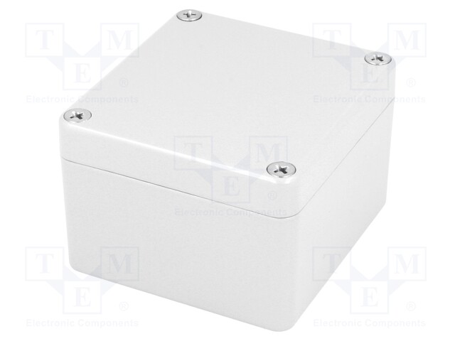 Enclosure: multipurpose; X: 74.6mm; Y: 79.6mm; Z: 52mm; aluminium