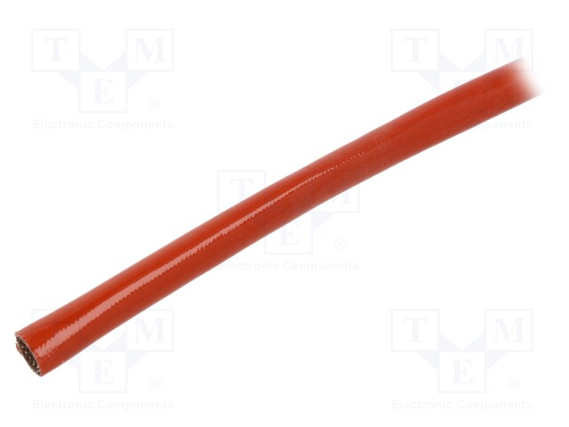 Insulating tube; fiberglass; brick red; -60÷250°C; Øint: 7mm