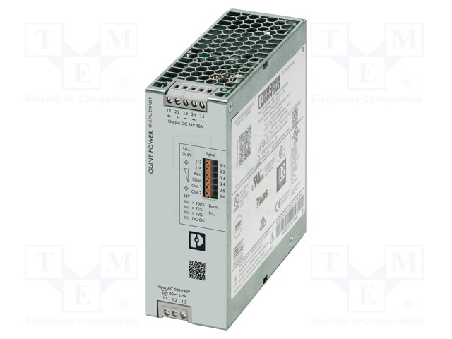 Power supply: switched-mode; 240W; 24÷29.5VDC; 24VDC; 10A; IP20