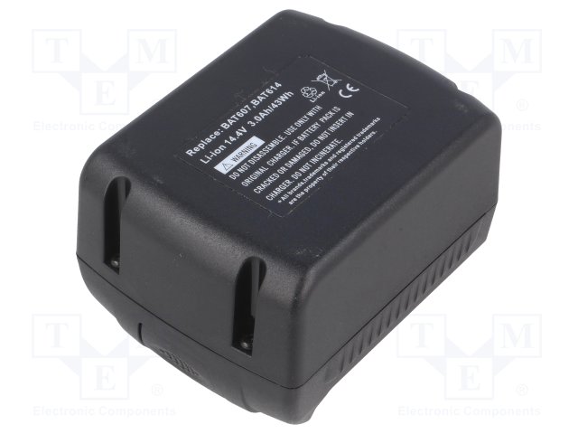 Re-battery: Li-Ion; 14.4V; 3000mAh