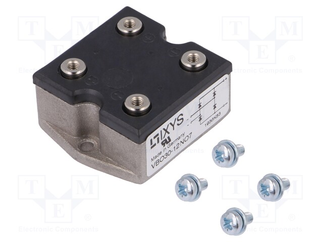 Single-phase bridge rectifier; Urmax: 1.2kV; If: 25A; Ifsm: 400A