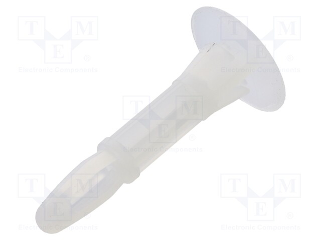 Assembly stud; polyamide; L: 15.9mm; latch/latch; Ø2: 5.4mm; Ø1: 4mm