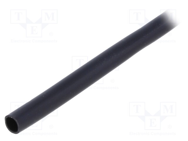 Insulating tube; Mat: PVC; black; -20÷125°C; Øint: 3.5mm; L: 10m