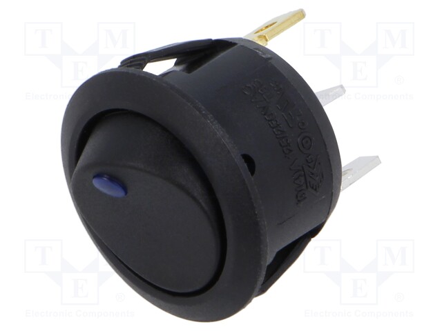 ROCKER; SPST; Pos: 2; ON-OFF; 20A/12VDC; black; LED,point; -25÷85°C