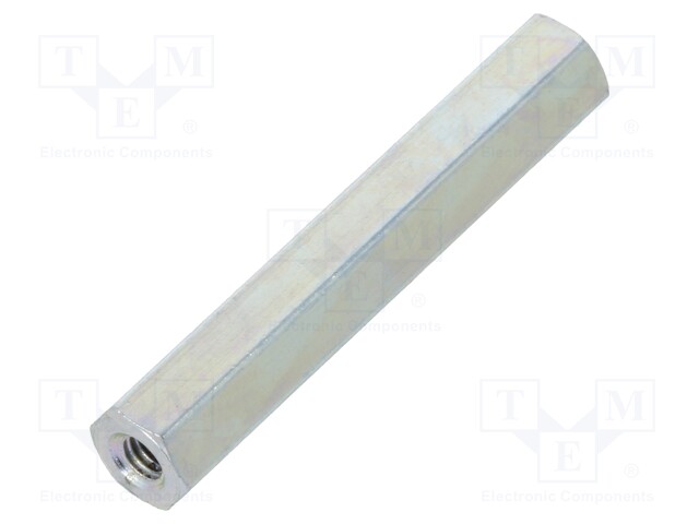 Screwed spacer sleeve; Int.thread: M2,5; 30mm; hexagonal; steel