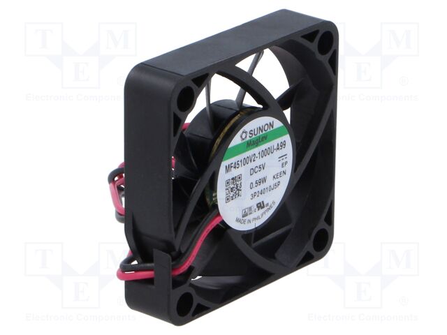 Fan: DC; axial; 5VDC; 45x45x10mm; 13.93m3/h; 29.3dBA; Vapo; Len: 3m