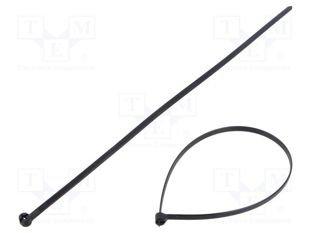 Cable tie; with a metal clasp; L: 300mm; W: 4.8mm; polyamide; 360N