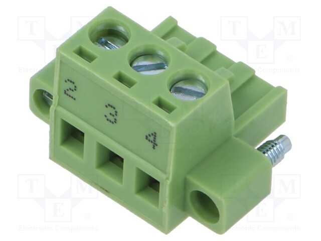 Pluggable terminal block; green; Features: marking from 2 to 4