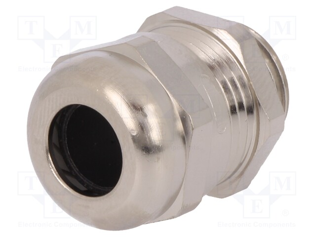 Cable gland; M16; IP68; Mat: brass; Body plating: nickel