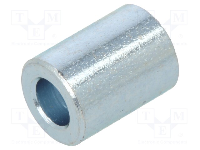 Spacer sleeve; 3.2mm; cylindrical; steel; zinc; Out.diam: 8mm