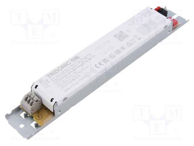 Power supply: switched-mode; LED; 60W; 84÷200VDC; 200÷350mA; IP20
