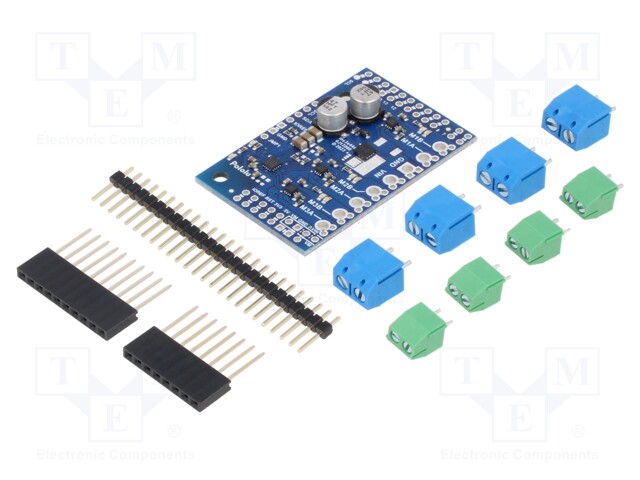 DC-motor driver; Motoron; I2C; Icont out per chan: 1.7A; Ch: 3