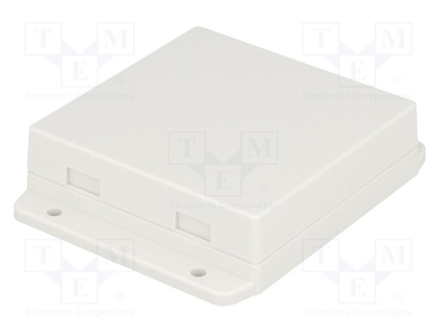 Enclosure: multipurpose; X: 80.6mm; Y: 80mm; Z: 23.5mm; ABS; white
