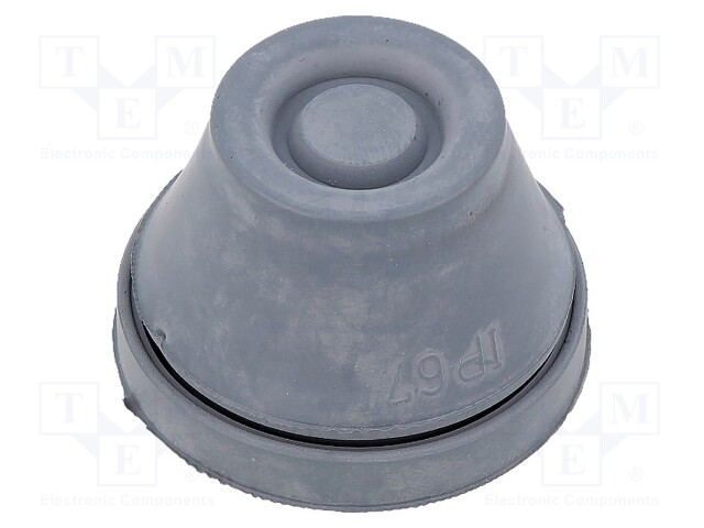 Grommet; with bulkhead; Ømount.hole: 29mm; EPDM; grey