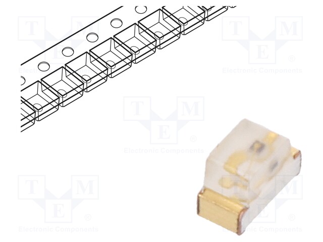 LED; SMD; 0603; orange; 180÷300mcd; 1.6x0.8x1.1mm; 120°; 2÷2.5V