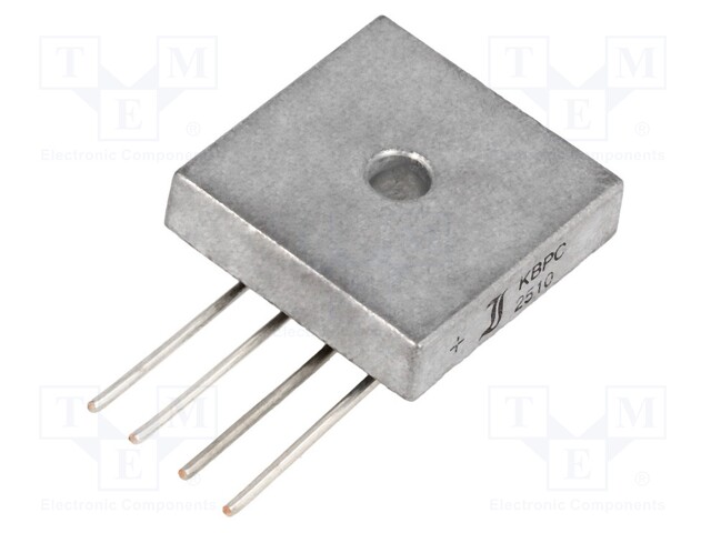 Single-phase bridge rectifier; Urmax: 1kV; If: 25A; Ifsm: 270A; THT